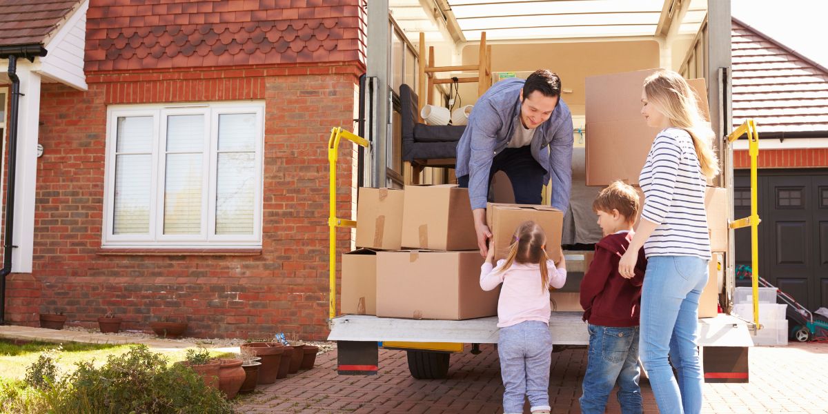 moving boxes new home scenery