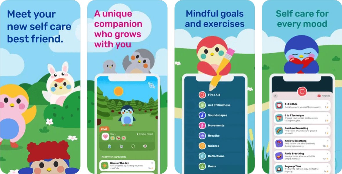 Screenshot of Finch app showing gamified self-care elements