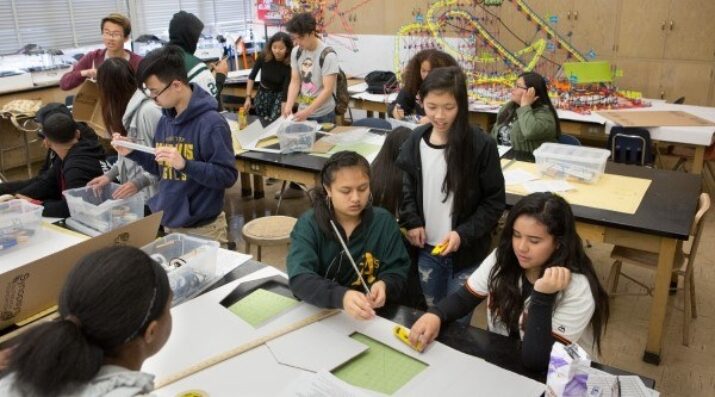 secondary school classroom with engaging learning environment