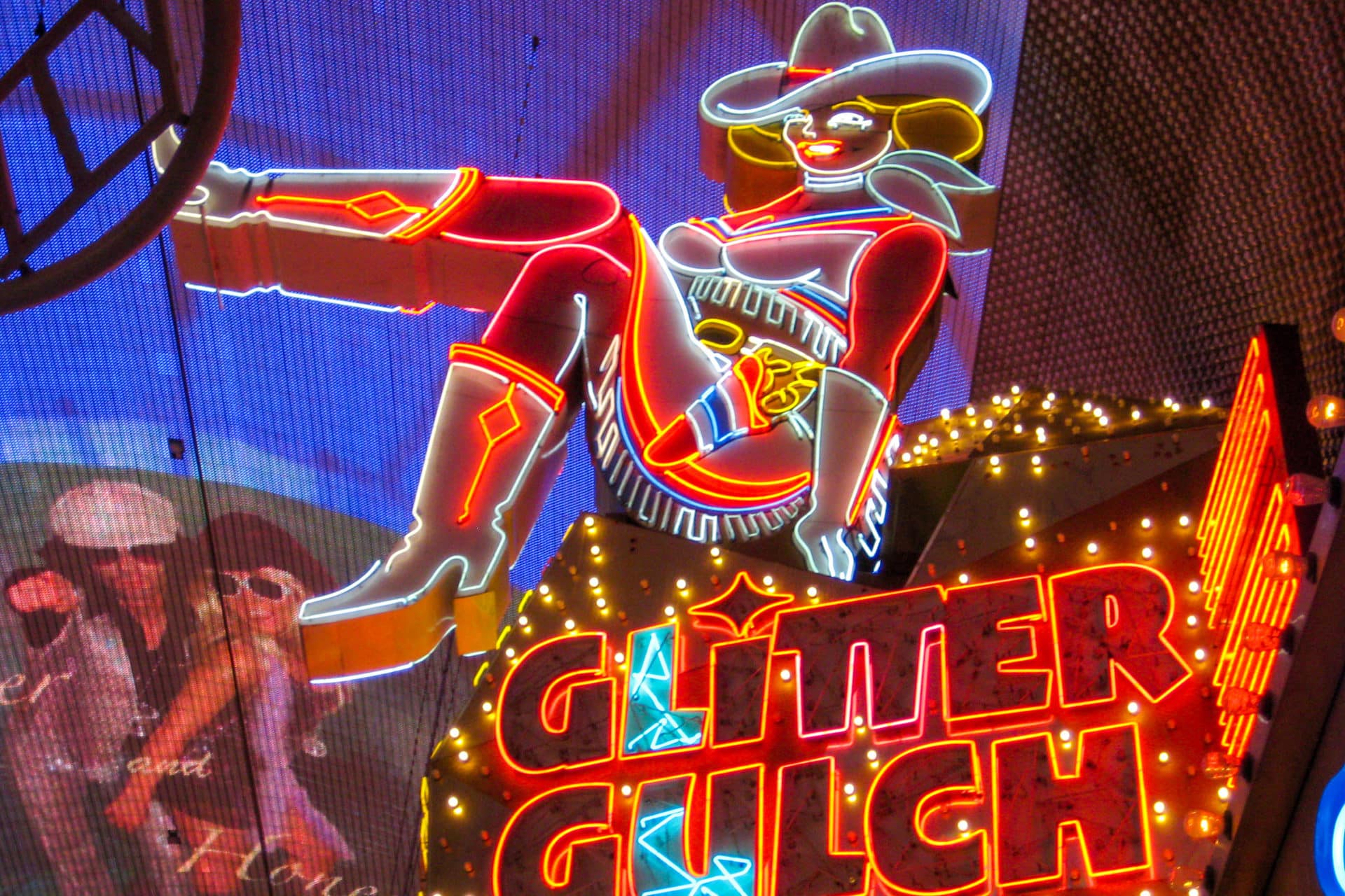 scenic urban nightlife neon signs