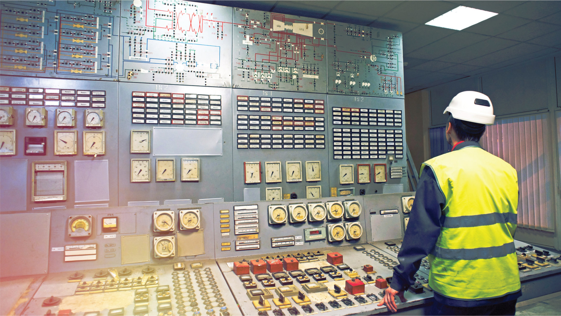 power grid control room and PMU equipment