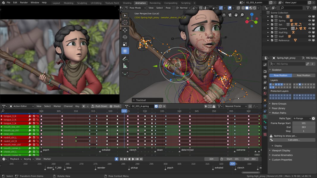 Blender Character Rigging Example