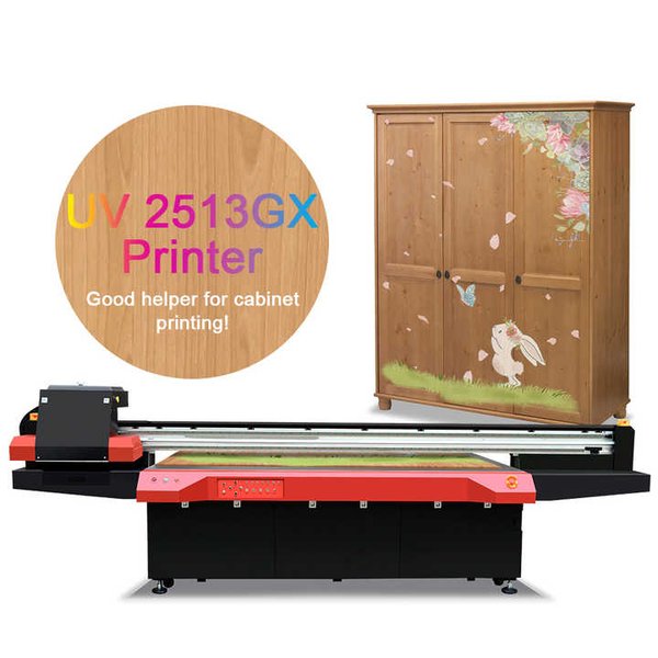 Large Format UV Printer printing on wood