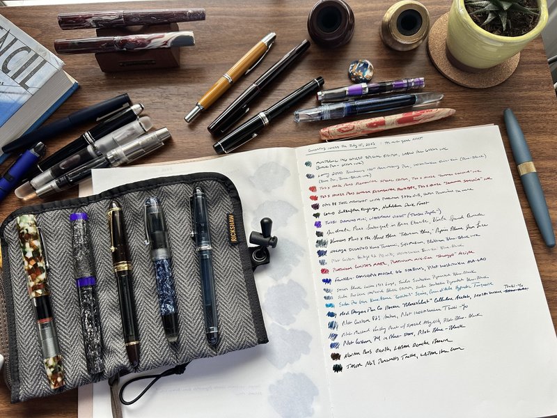 An open journal with handwritten notes, suggesting reflective practice