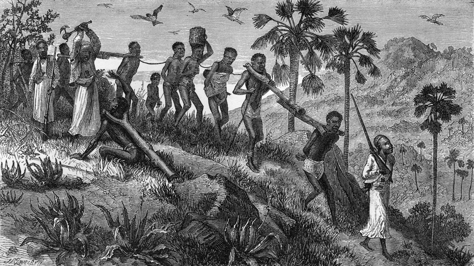 historical african trade scenes
