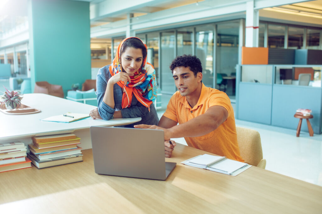 mobile app development collaborative team working in modern office