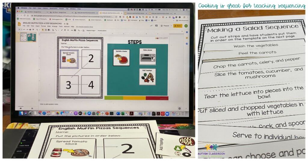 classroom technology and cooking activity