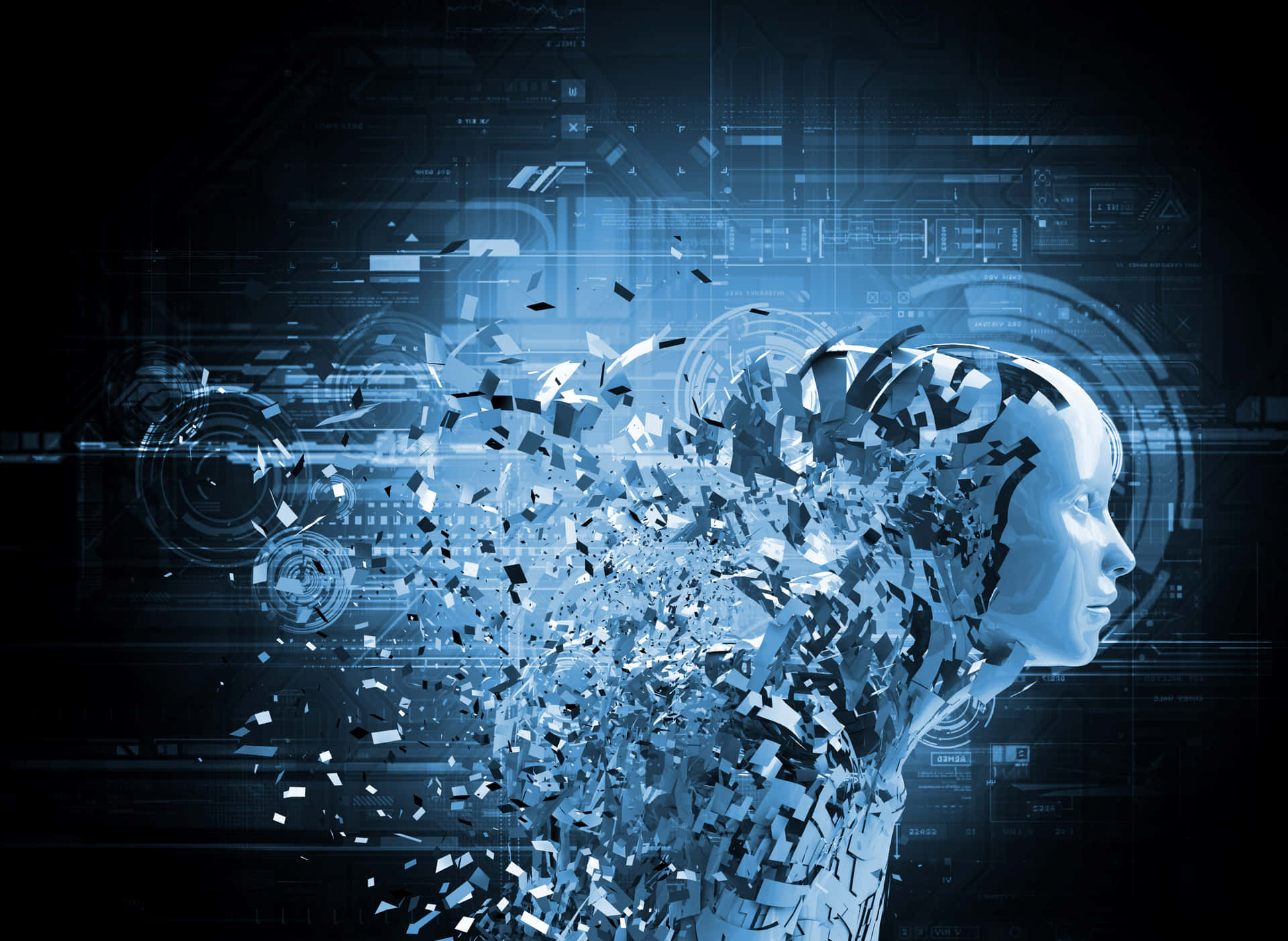 Artificial intelligence abstract background