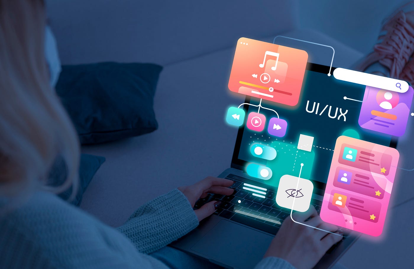 modern technology, artificial intelligence, digital interface