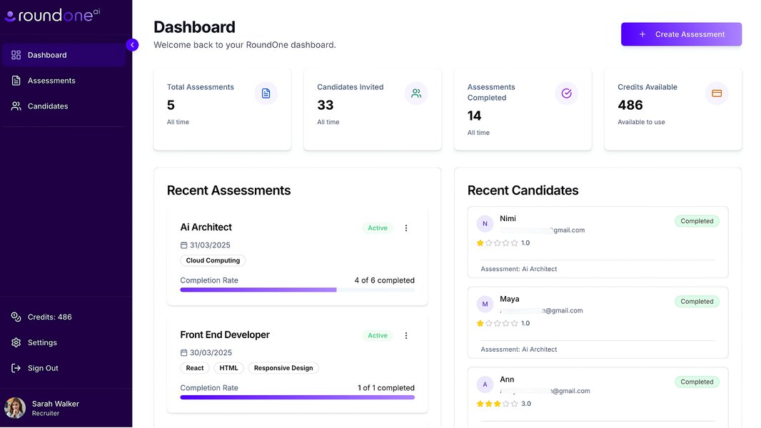 AI Recruitment Dashboard Screenshot