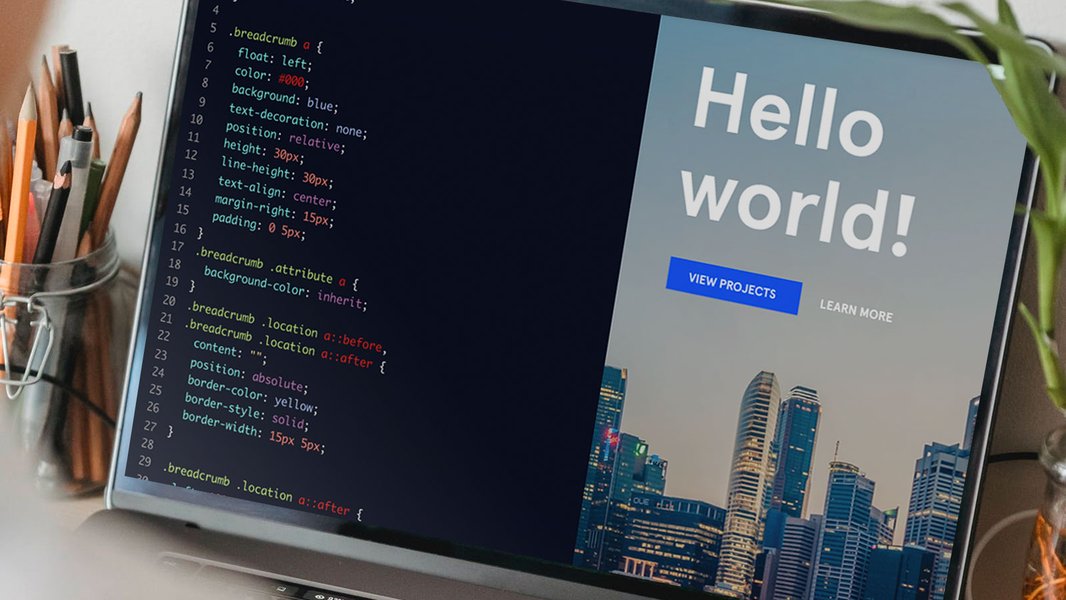 Mockup of Codecademy Workspaces interface showing code editor and output.