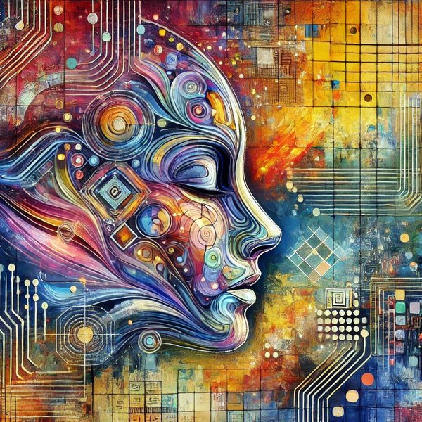 Digital artwork representing AI art