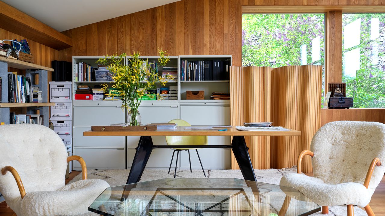 scenic digital devices and modern workspace