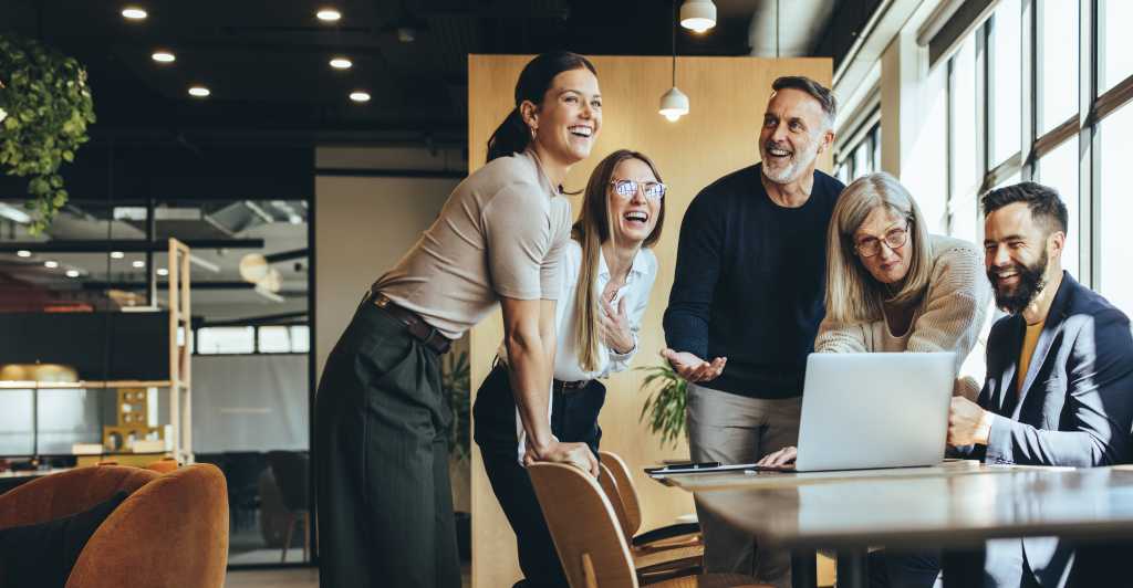 sales team modern office