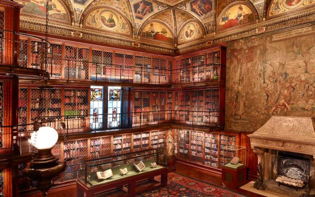 scenic view of a classic library or open book