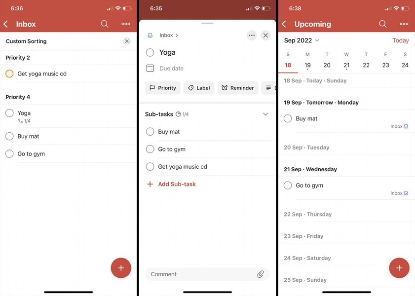 Overview of multiple to-do list apps on a phone screen