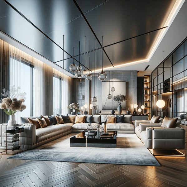 AI generated contemporary living room design