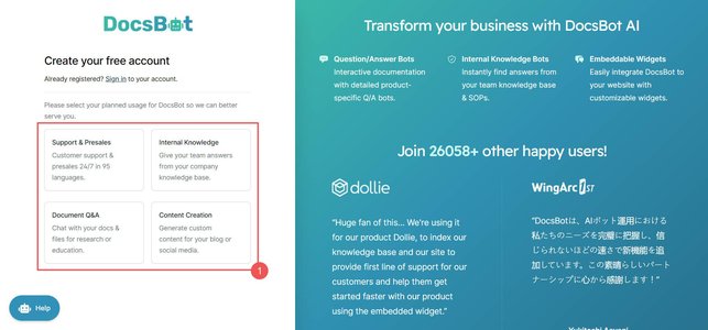 AI bot website creation setup