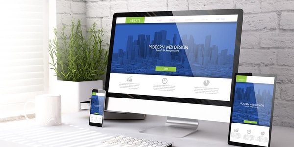 modern web design screen