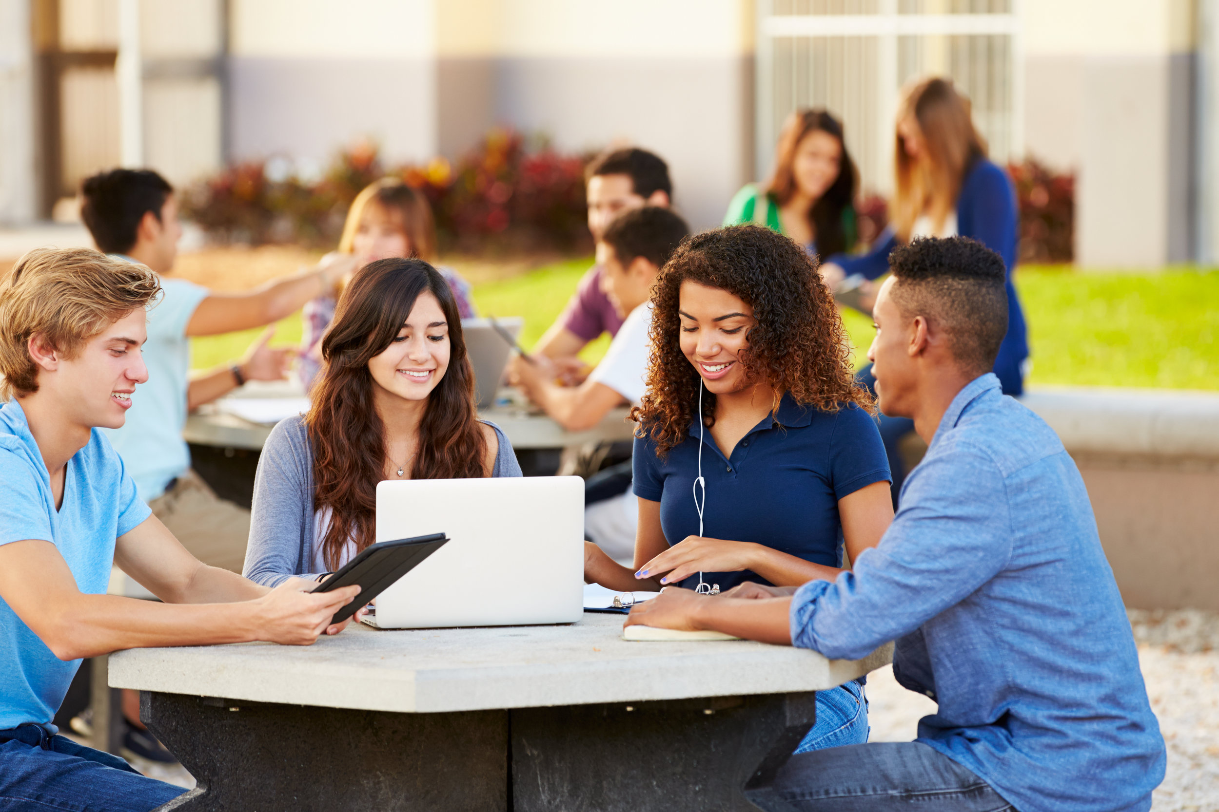 high school students classroom technology