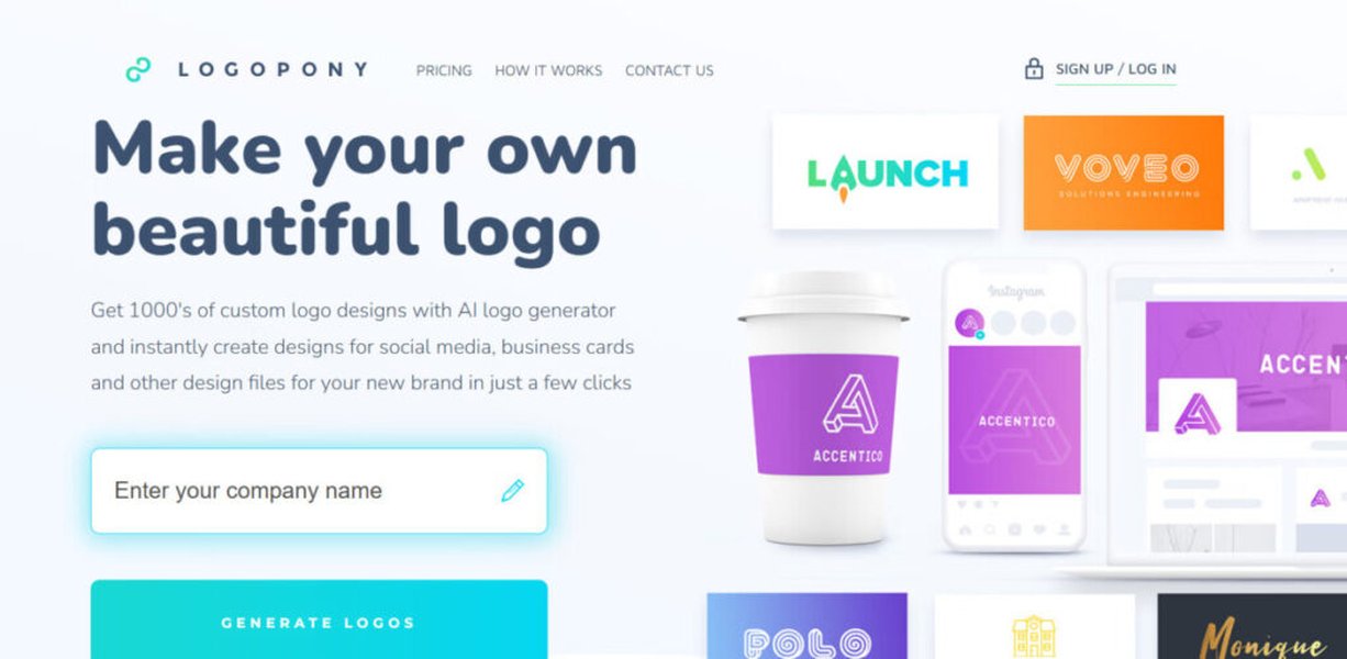 AI Logo设计工具示例