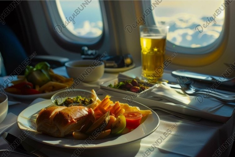airplane food tray presentation