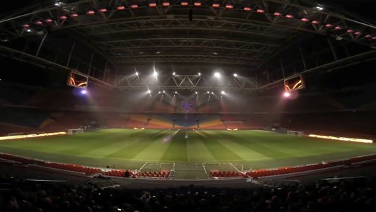 Ajax football stadium night lights