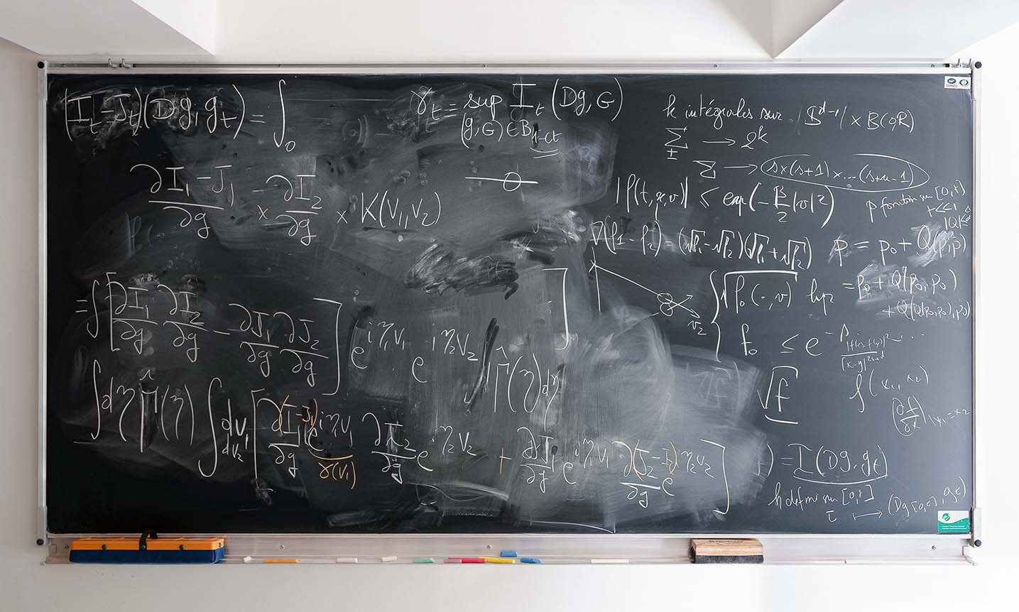 scenic mathematical chalkboard