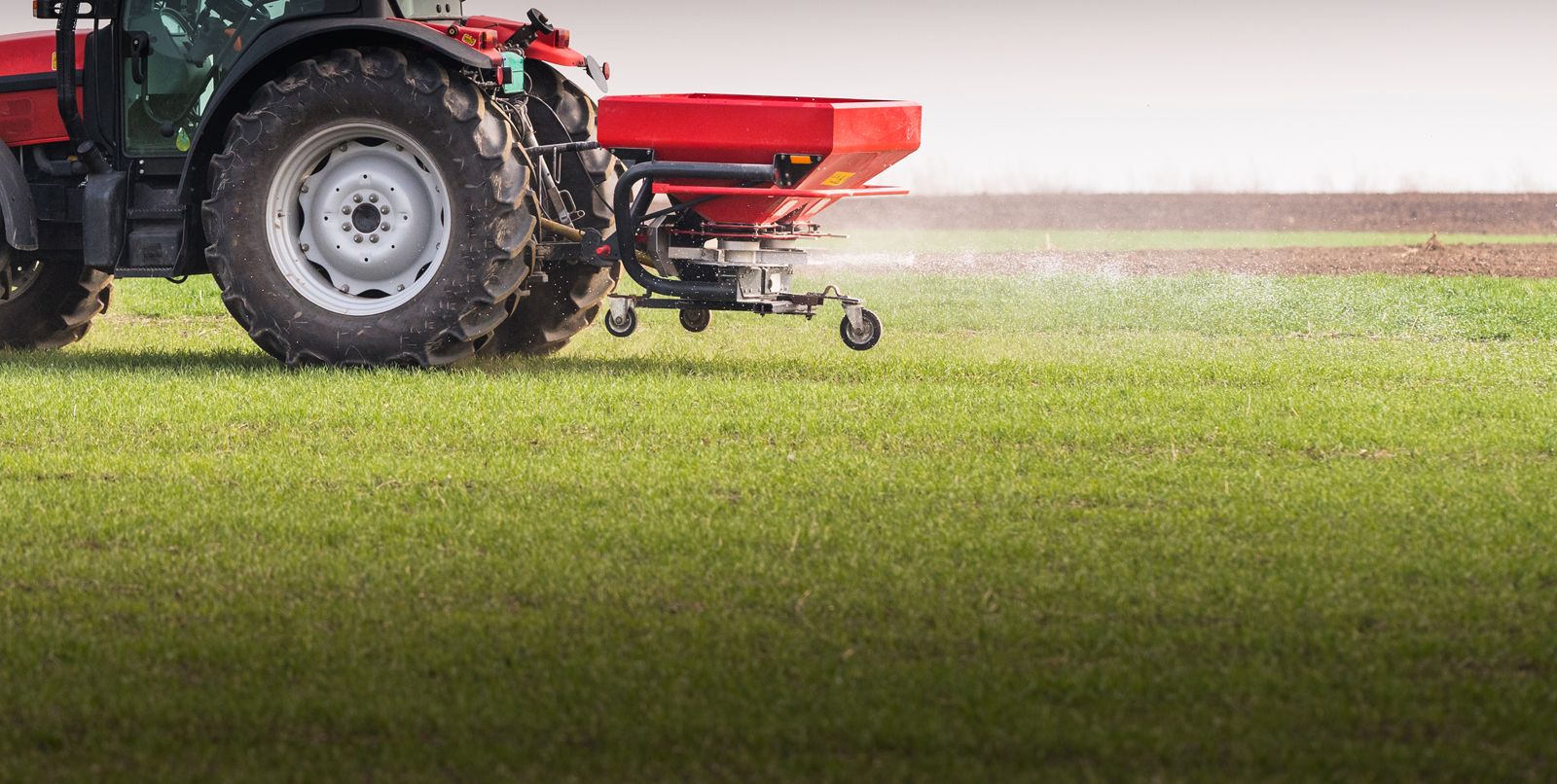fertilizer fields and farming equipment
