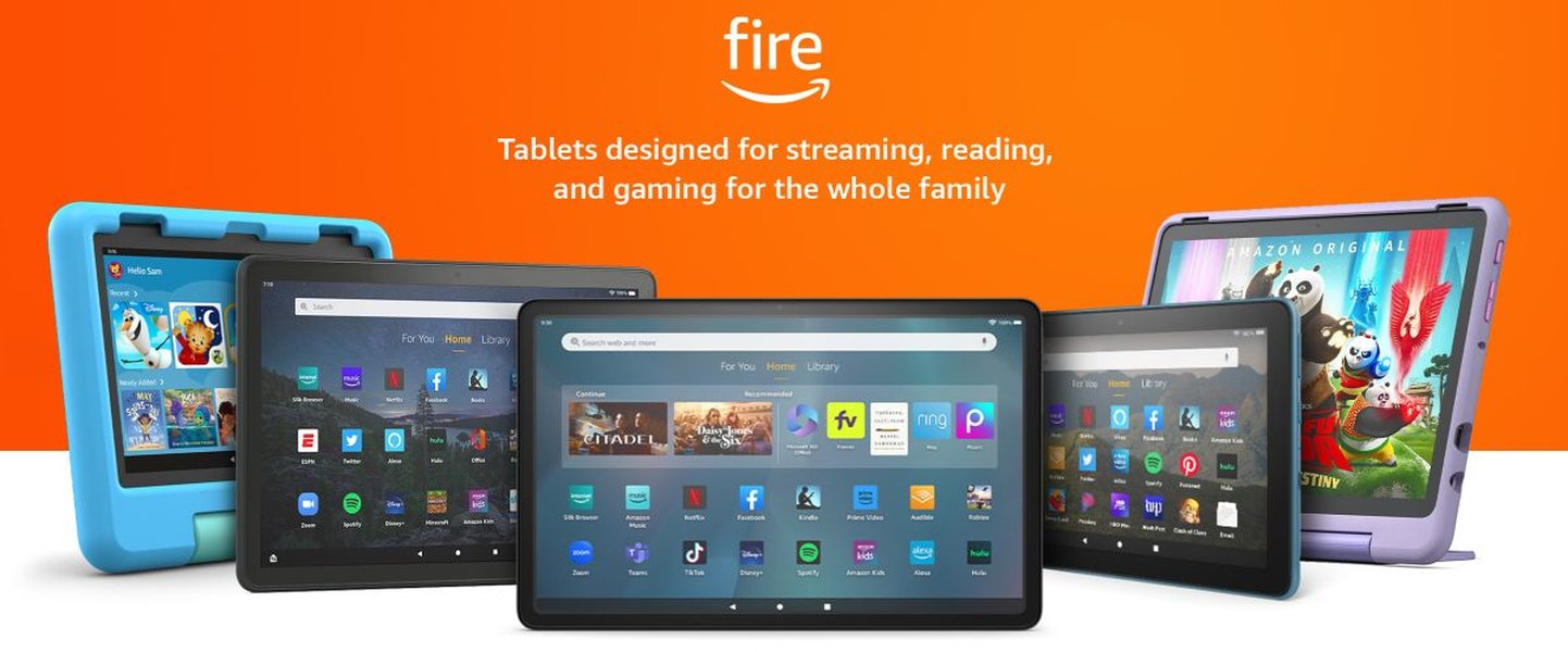 Family of Amazon Fire tablets