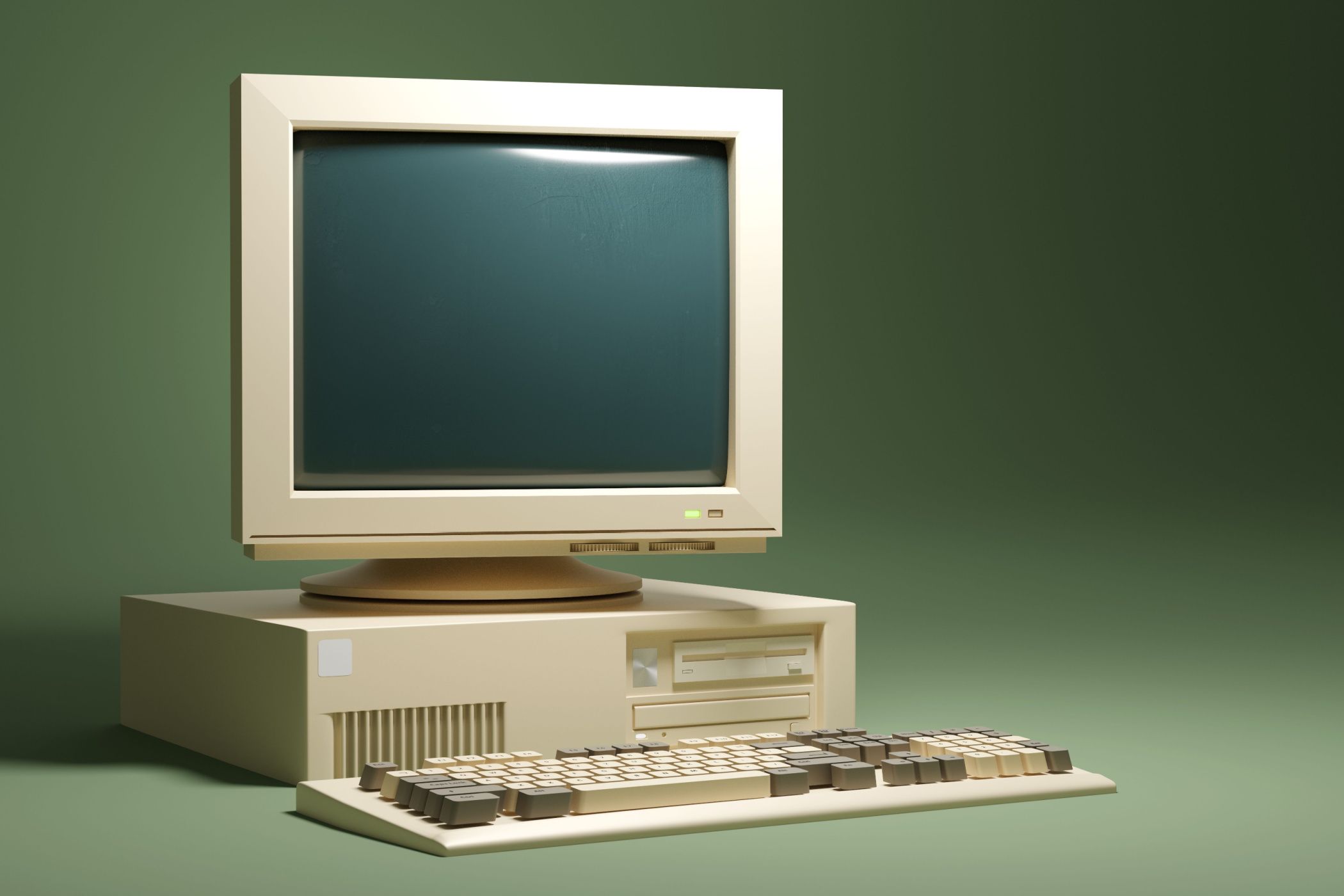 vintage computer monitors and modern plastic molding machines