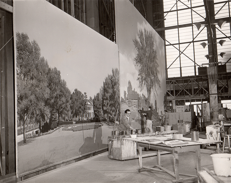 hollywood film set scenery