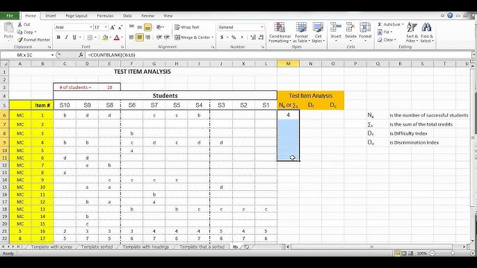 excel expressions analysis