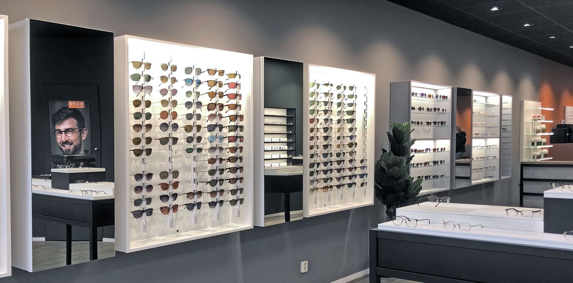 sunglasses display in store