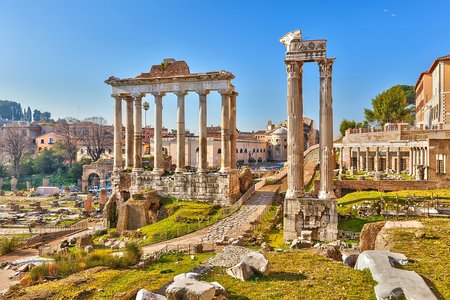 ancient ruins with grand architecture