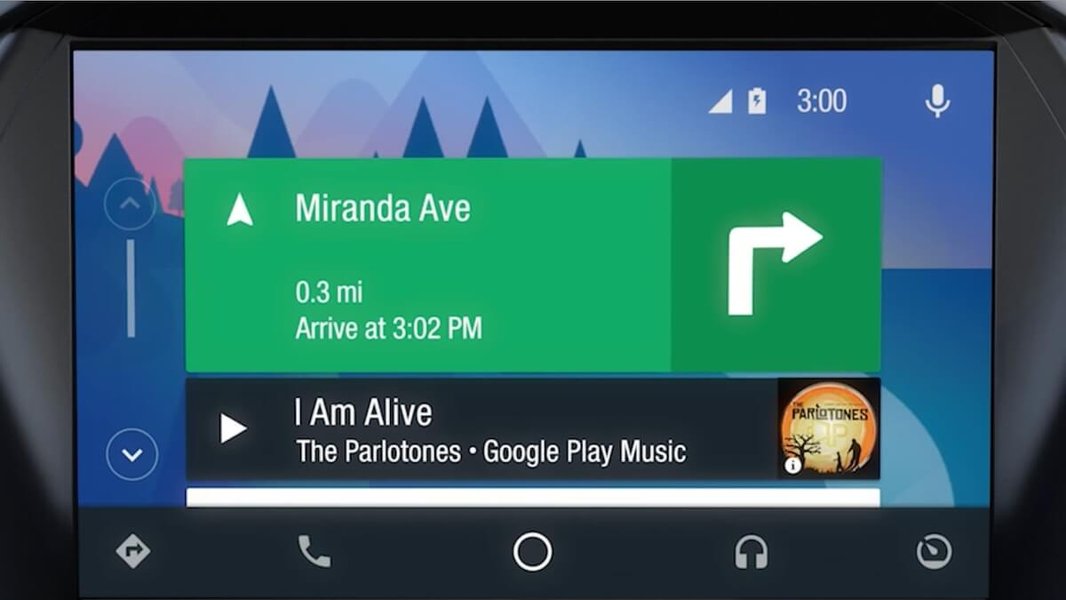 Example of a Ford infotainment screen showing Android Auto integration.