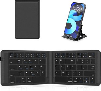 keyboard smartphone desk