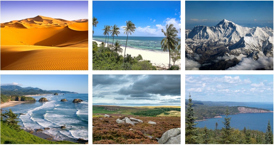 scenic physical objects and nature