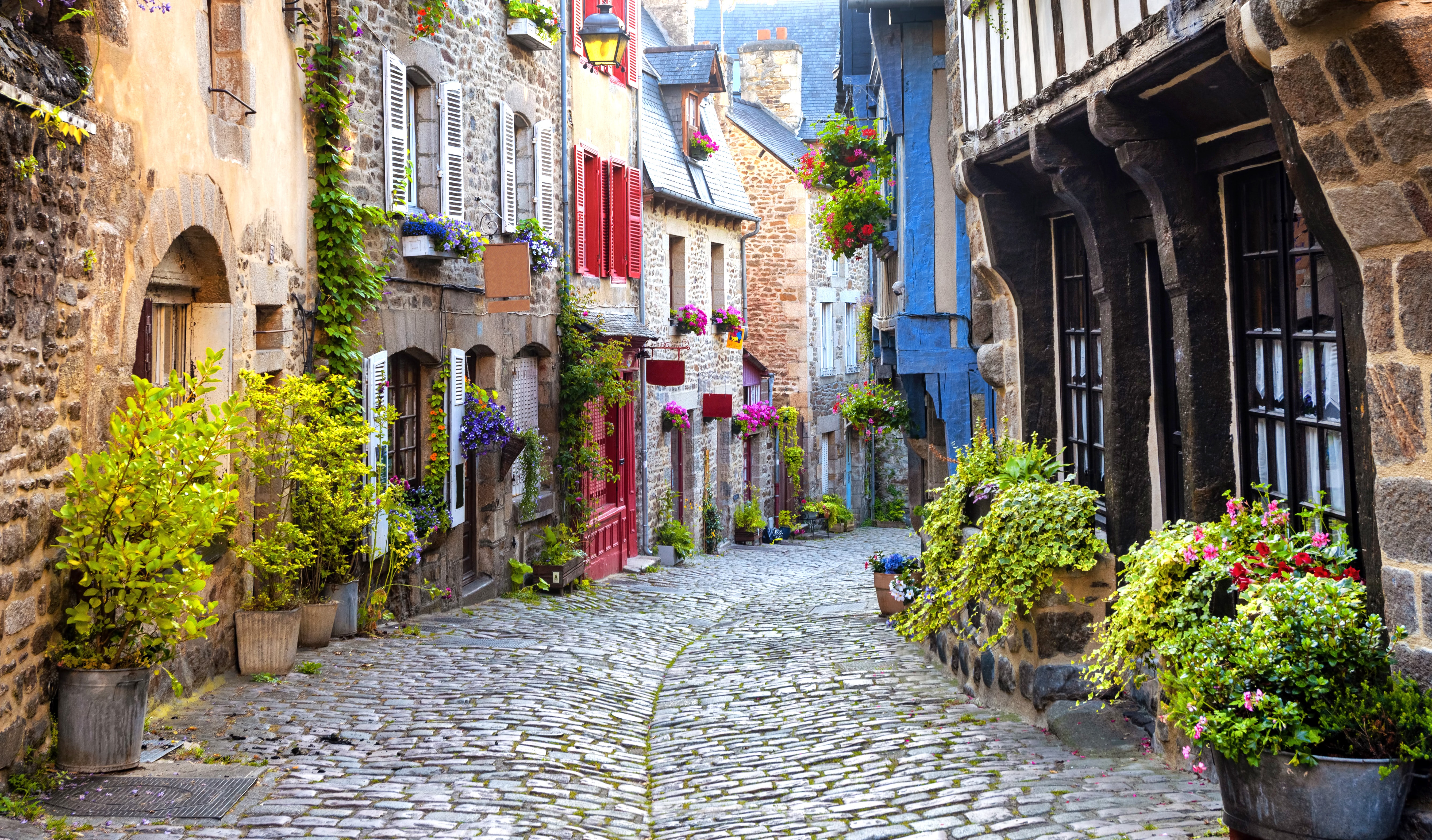 French village charming architecture landscape