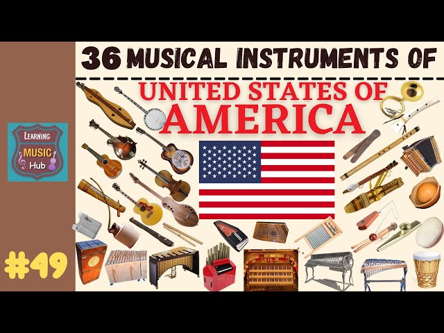 historic flag and musical instruments