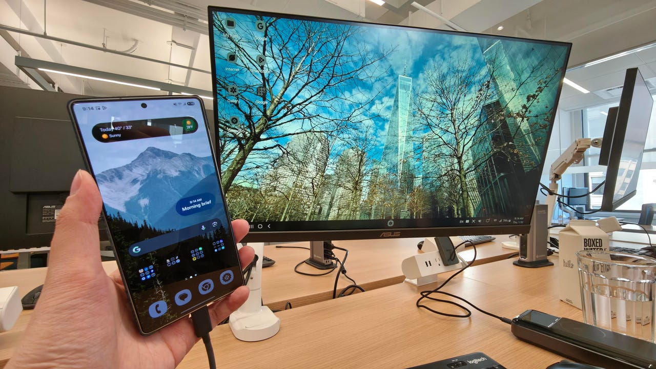 modern smartphone apps on desk