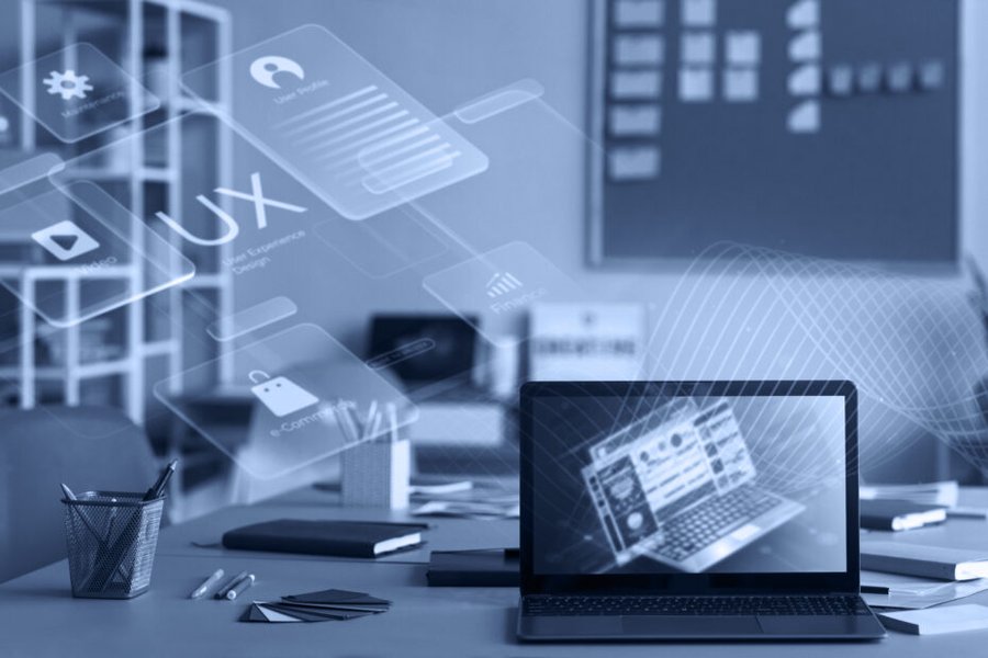 Person Working on HTML Computer