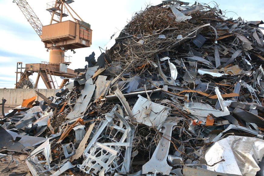 industrial scrap metal yard scenery