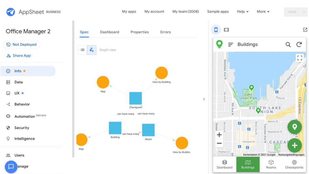 AppSheet User Interface Example