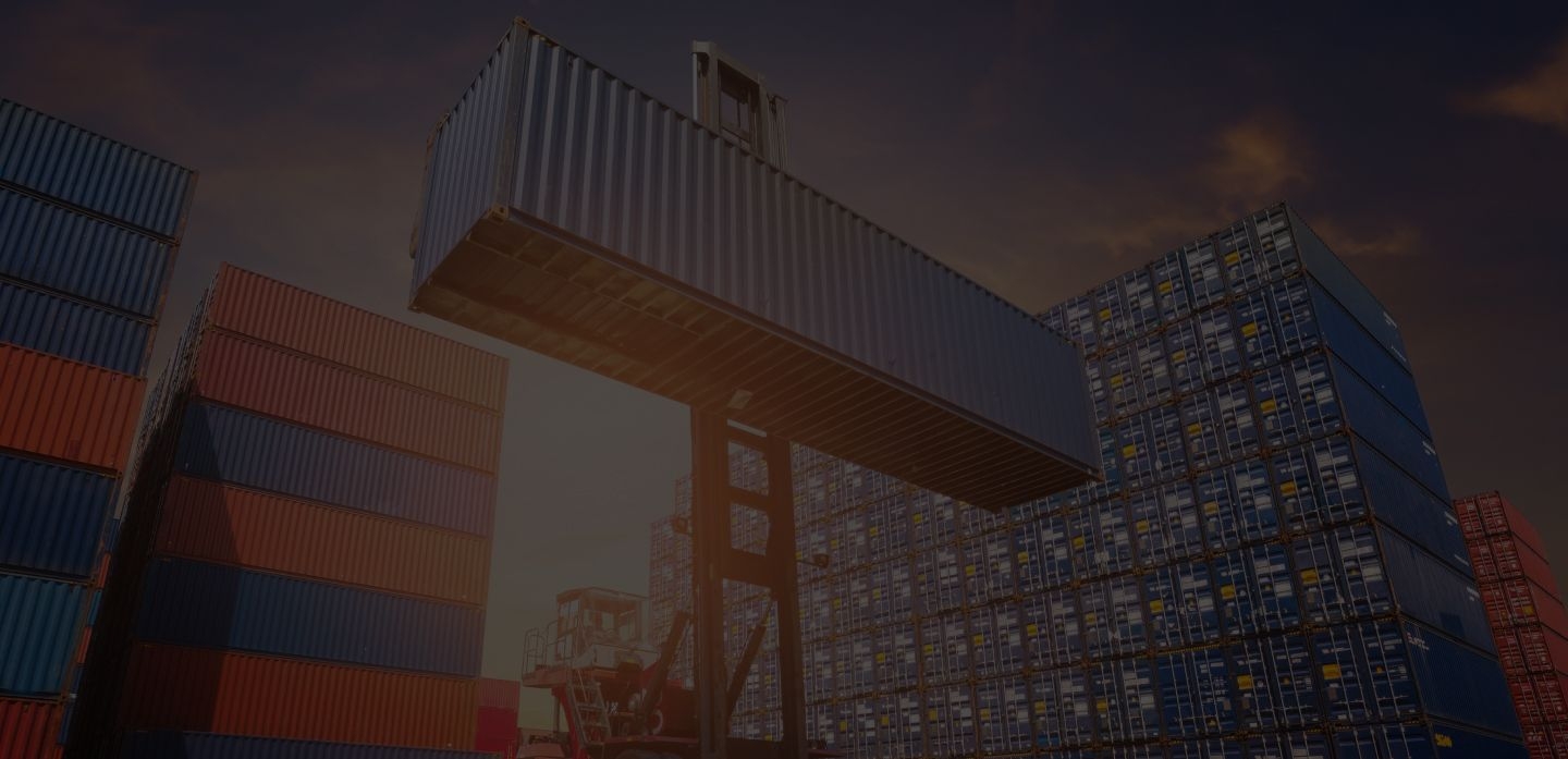 customs office and shipping containers
