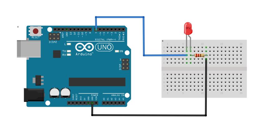 Arduino board LED blinking setup