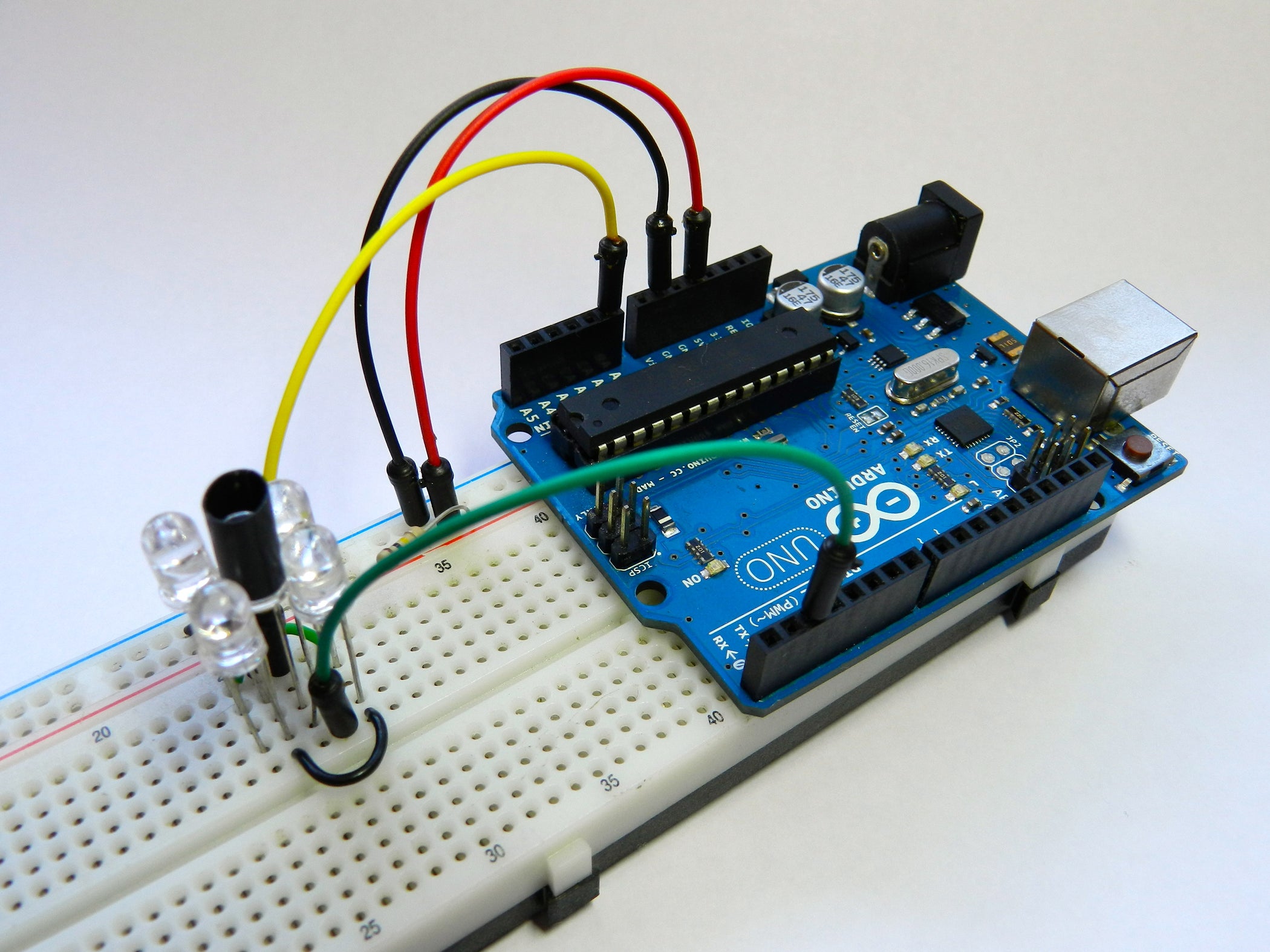 arduino circuit breadboard infrared sensor tunnel entrance