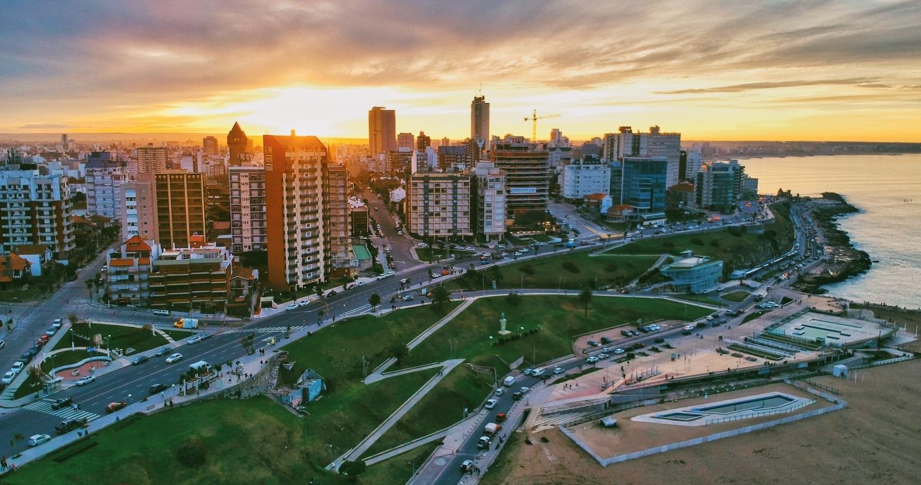 scenic argentina landscape and city