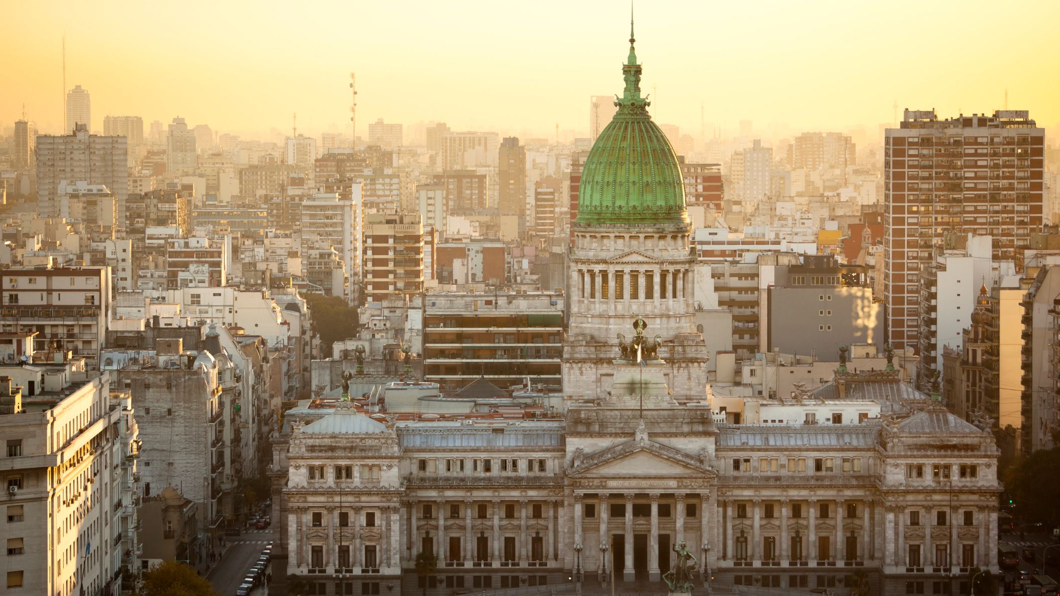 scenic view of argentina economic buildings