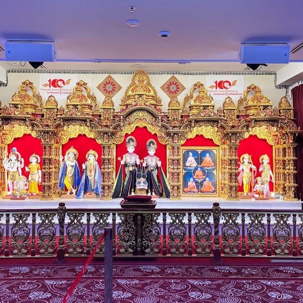 A vibrant Hindu temple
